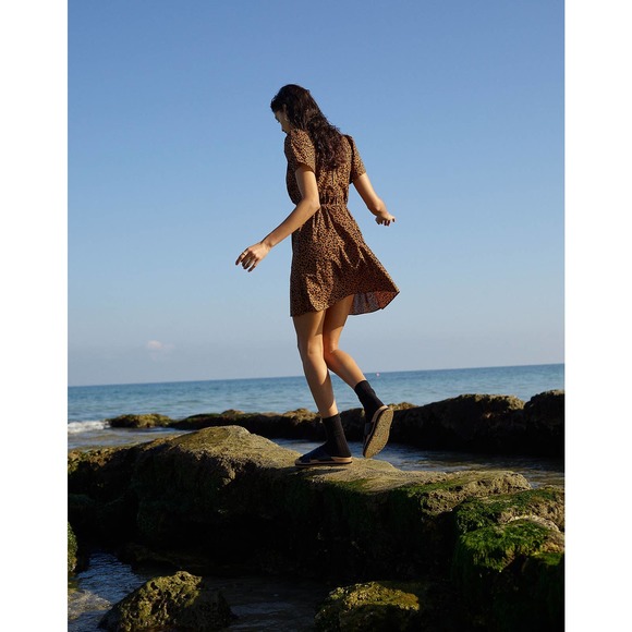 Madewell Wrap Dress XXS Leopard Print Brown Flutter Short Sleeve Mini - Picture 13 of 13